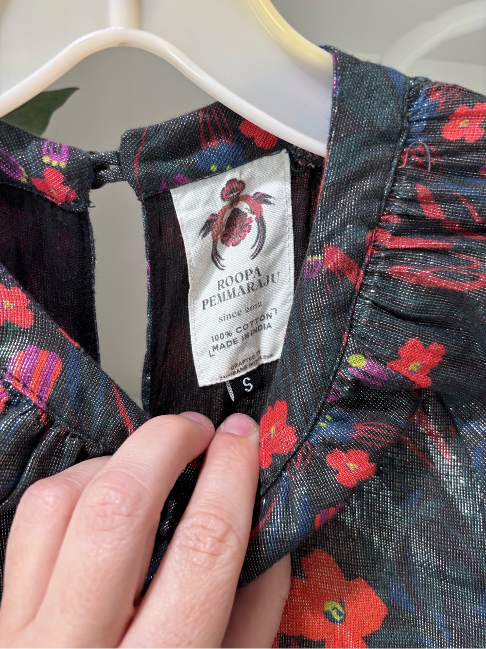 Roopa Pemmaraju floral blouse Anthropologie S - Picture 5 of 9
